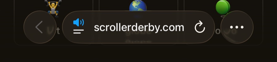 Safari toolbar with the three-dot button at the bottom right
